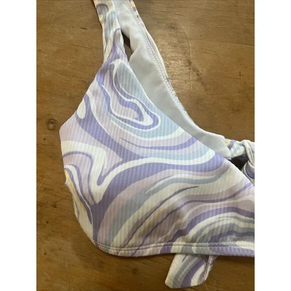 Hollister Swim Top Bikini Small Brand New with Tags  Lavender Swirl - Picture 2 of 8